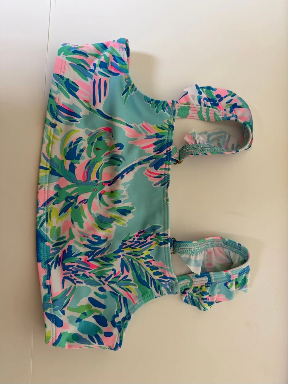 Lilly Pulitzer Girls Size 10 Two Piece Bikini Swimsuit Tropical Floral